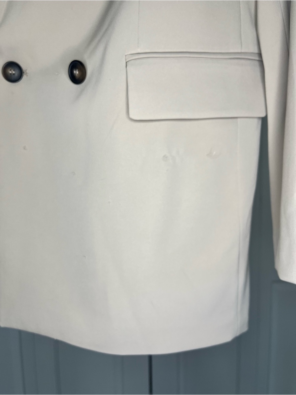 H&M Oversized Cream Double-Breasted Tailored Blazer - Picture 4 of 5